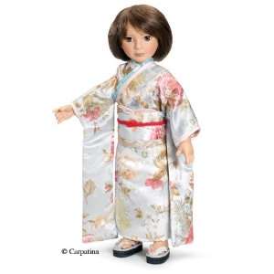 Japanese Kimono and Sandals for 18 Inch Slim Dolls Like Carpatina and 