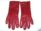 Vintage Brown Leather Gloves Cashmere Lining  