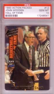 JOHN WOODEN 1993 Action Packed HALL OF FAME PSA 10  