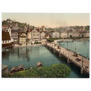   Quay, and New Bridge, Lucerne, Switzerland