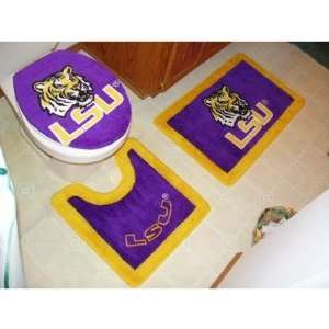LSU Tigers 3 Piece Bath Rugs 