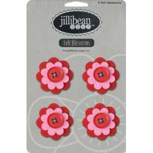  Red Felt Flowers (Jillibean Soup) Arts, Crafts & Sewing