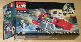 LEGO 7134 STAR WARS A WING FIGHTER COMPLETE   OPENED BOX   WITH 