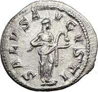 GORDIAN III 240AD Ancient Genuine Silver Roman DENARIUS Coin SALUS 