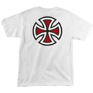  Independent T Shirt Bar/Cross [X Large] White Sports 