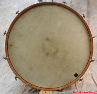 Vintage Marching Drum Leedy Harness Ludwig WhiteCalf Head, beater and 