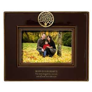   Longed For Mahogany Brown Ceramic Frame, 4 by 6 Inch