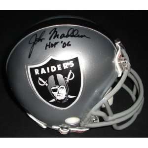  John Madden Autographed Mini Helmet   Oakland Raiders 