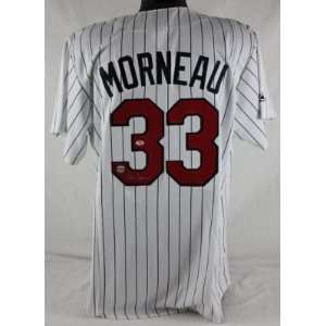   JUSTIN MORNEAU AUTHENTIC SIGNED HOME JERSEY LOJO 