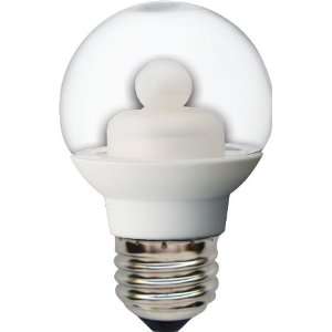   62993 1.8 Watt LED Medium Base 75 Lumen Globe G16.5 Light Bulb, Clear