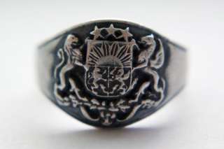 Latvian Freedom Fighter’s Ring Sterling silver  