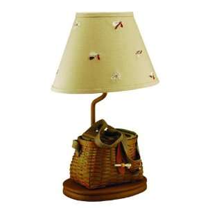  Catch of the Day Accent Lamp w/ Emb. Fish Shade