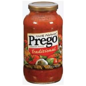 Prego 100% Natural Traditional Pasta Sauce 24 oz (Pack of 12)  