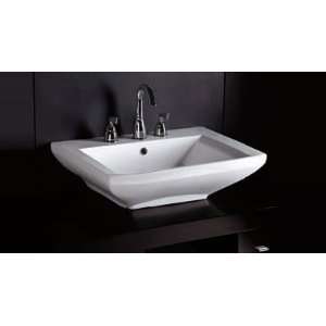  LineaAqua Thyme 25 x 19 x 8 Luxury White Ceramic Sink 