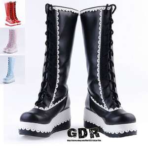 COL X KERA 004943 Sweet DOLLY Lolita BOOTS GOTH Shoes 5.5 11, 34 44 