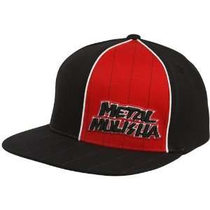  Metal Mulisha Zone Flex Fit Hat   Black/Red (Small/Medium 