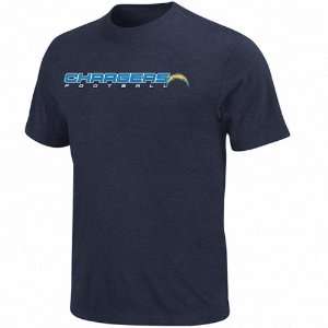 NFL San Diego Chargers Defensive Front II Heathered T Shirt   Navy 