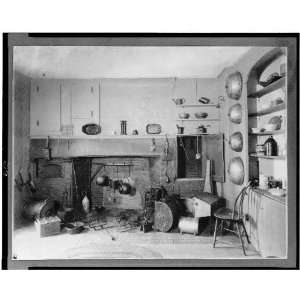  Colonial era fireplace,kitchen,interiors