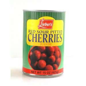 Liebers Red Sour Pitted Cherries in Water 15oz  Grocery 