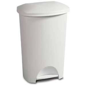   Wastebasket   11 Gallon Capacity   Solid Color with White Lid Office