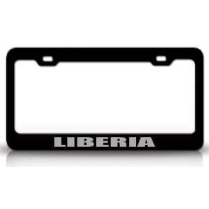  LIBERIA Country Steel Auto License Plate Frame Tag Holder 