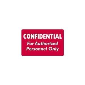  Confidential For Authorized Personnel Only Label Office 