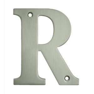   15 Satin Nickel 4 Solid Brass Residential Letter R