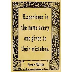  A4 Size Parchment Poster Oscar Wilde Experience