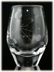 Vintage Atomic Starburst Mid Century Scandinavian Art Glass Cut 