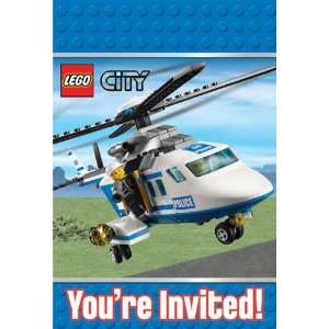    Lets Party By Amscan LEGO City Invitations 