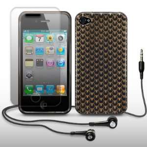  IPHONE 4 HEXAGONAL DESIGN GEL SKIN CASE WITH SCREEN 