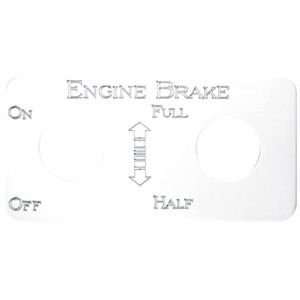  Kenworth Engine Brake Full/Half Switch Plate, S.S 