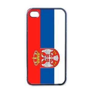  Serbia Flag Black Iphone 4   Iphone 4s Case Office 