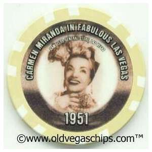    Carmen Miranda in Fabulous Las Vegas Casino Chip