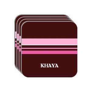 Personal Name Gift   KHAYA Set of 4 Mini Mousepad Coasters (pink 