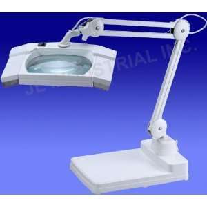 2 in 1 Spring Arm Magnifier Desk Lamp   Large 7 1/2 X 6 1 