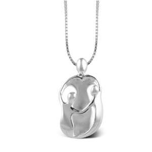 Loving Family® Large Sterling Silver Pendant with Extender   Mother 