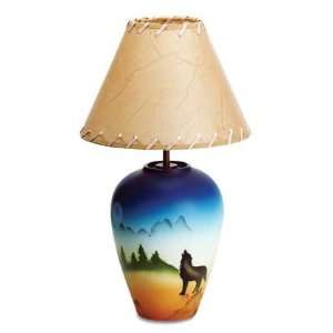  Southwest Vase/leather Lampshade