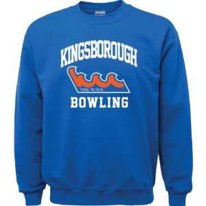 Kingsborough Community College Wave Royal Blue Bowling Arch Crewneck 