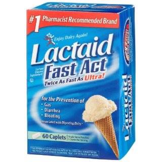 Lactaid Fast Act Lactase Enzyme Supplement, Caplets 60 each