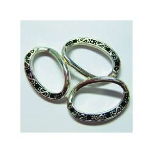  Link Twist Half Pave Silver