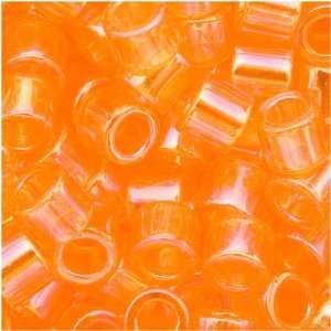  Miyuki Delica Seed Beads 15/0 Transparent Tangerine AB 