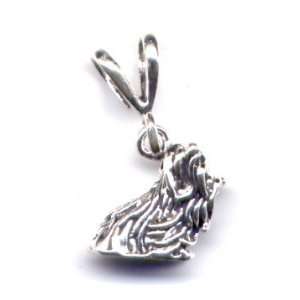 Yorkshire Terrier Pendant Sterling Silver Jewelry
