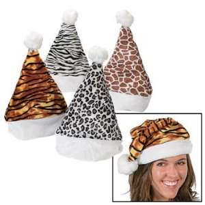   Animal Print Santa Hats   Hats & Novelty Hats