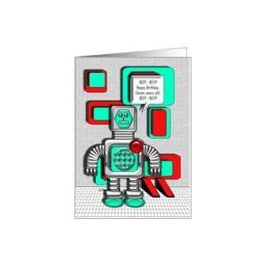  Happy Birthday Robot 11 Years Old Card Toys & Games