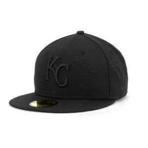  Kansas City Royals Black on Black Fashion Hat Sports 