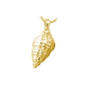 Sea Shell Cremation Jewelry in 14k Gold Plating