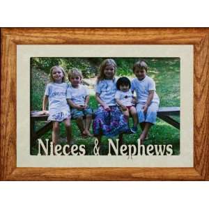  5x7 JUMBO ~ NIECES & NEPHEWS Landscape Picture Frame For a 