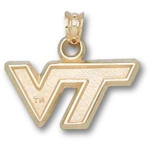  Virginia Tech University VT 3/8 Pendant (Gold Plated 