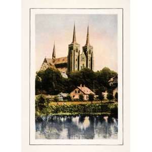  1910 Print Roskilde Denmark Cathedral Spire Gothic UNESCO 